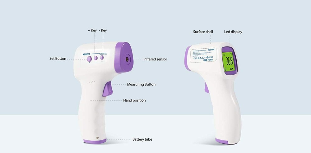 Kodyee Non-Contact Infrared Thermometer Forehead Digital Temperature Reader