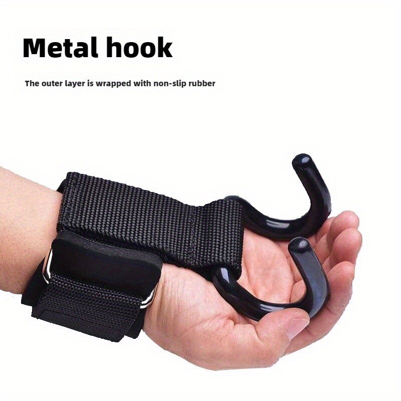 2PCS Fitness Squat Lifting Pull-Up Wrist Hook Strength Training Pull Power Hook