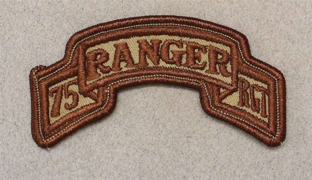 Army patch 5913: 75th Ranger Regiment scroll - tan