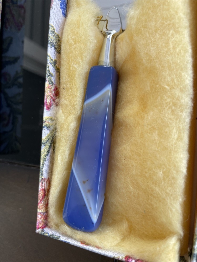 Cake Server Pie Server With Blue Agate Handle New