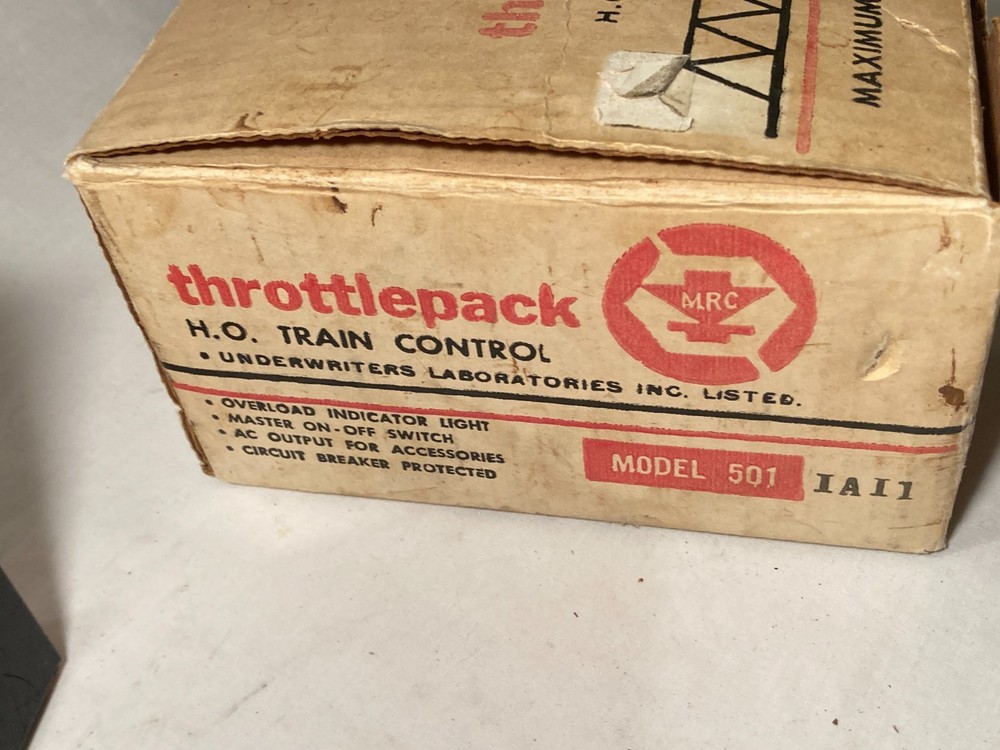 c1970s Throttlepack HO Train Transformer Model 501 Model Rectifier Edison NJ