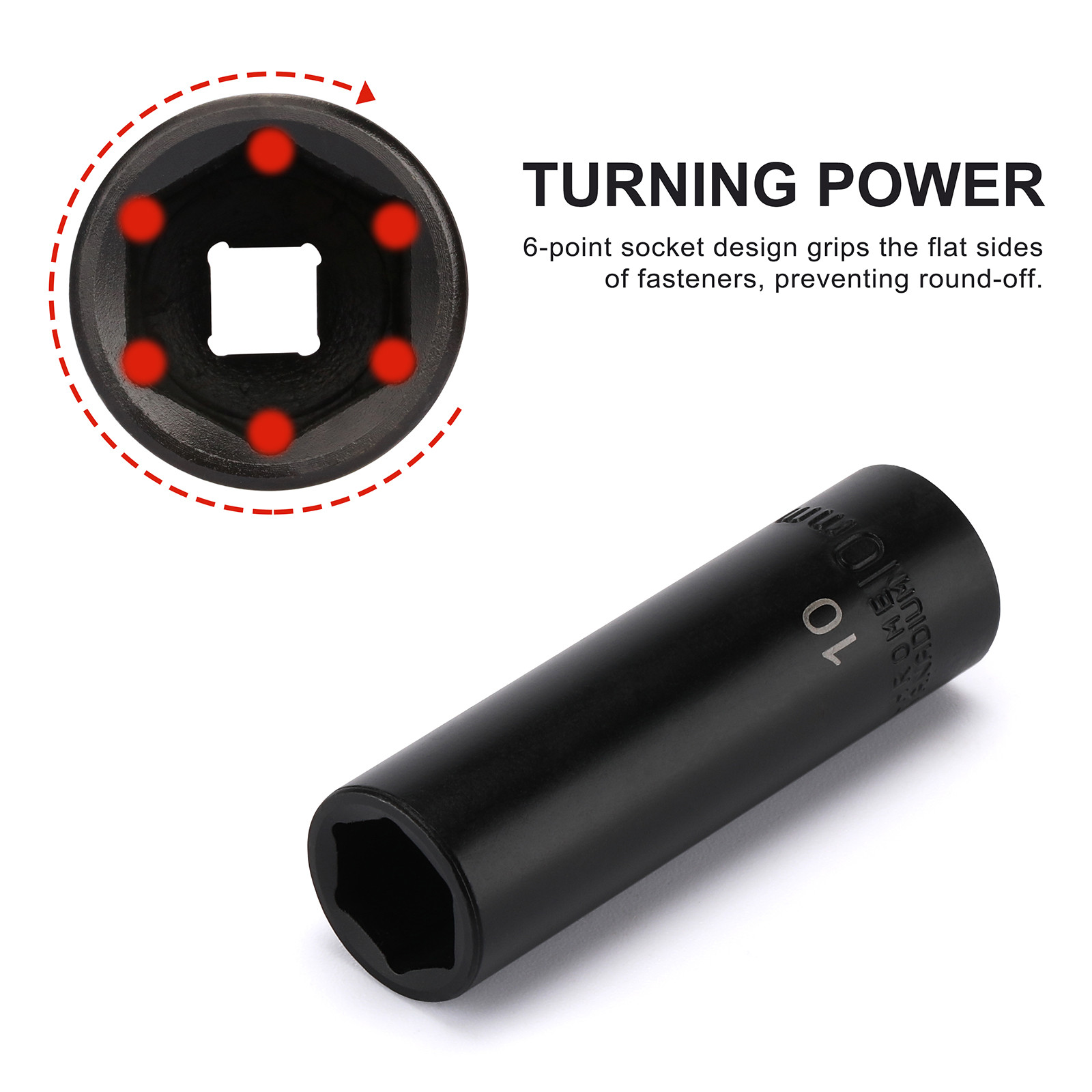 1/4 Inch Drive Master Impact Socket Set 50-Piece 6-Point SAE/Metric 5/32 Inch