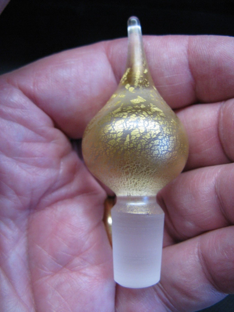 JONATHAN HARRIS IRONBRIDGE STUDIO GLASS PURFUME BOTTLE - SIGNED & DATED ON BASE