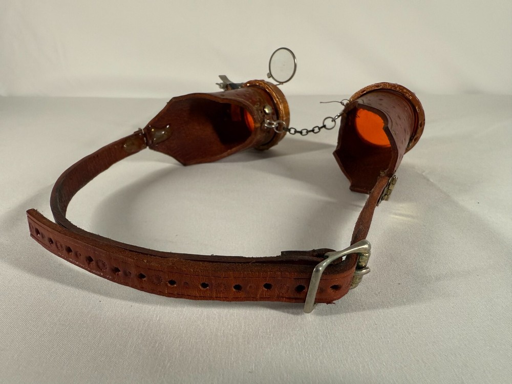 Leather Steampunk Handcrafted Prop Goggles