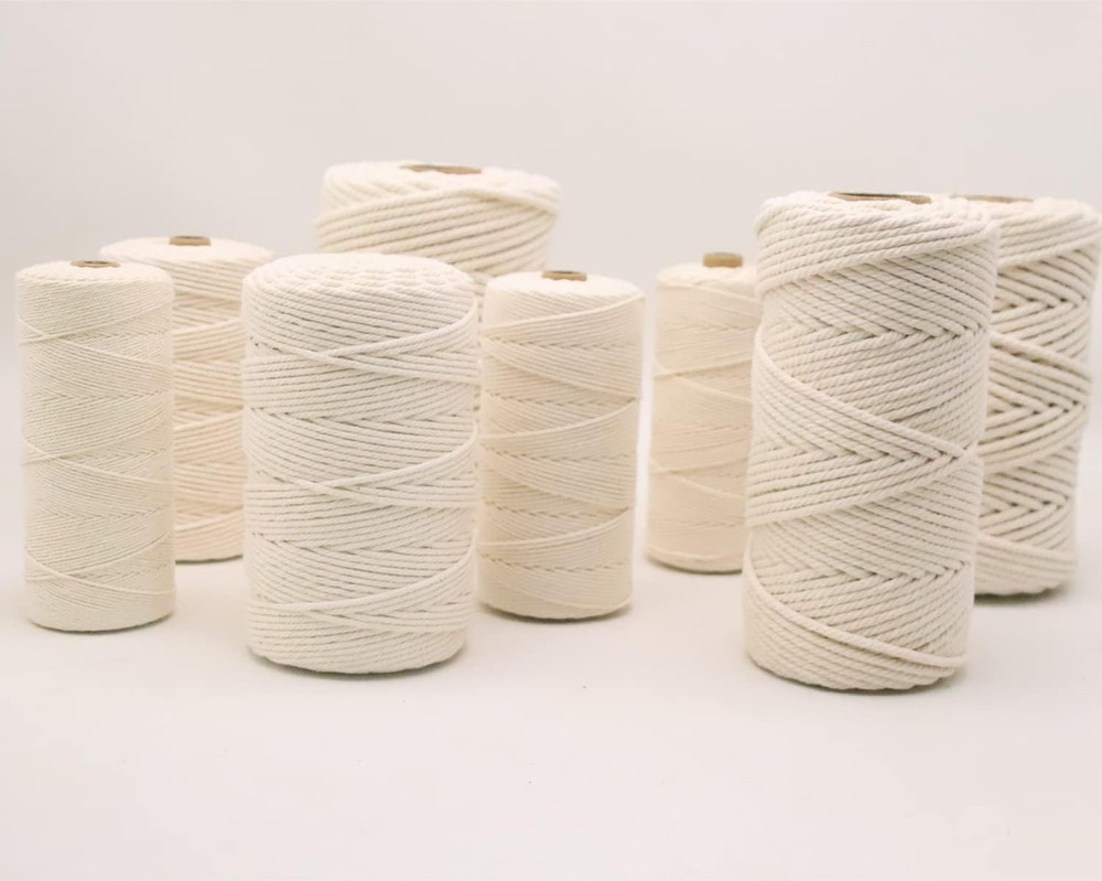 Beige Cotton Macrame Rope 3mm 328yd