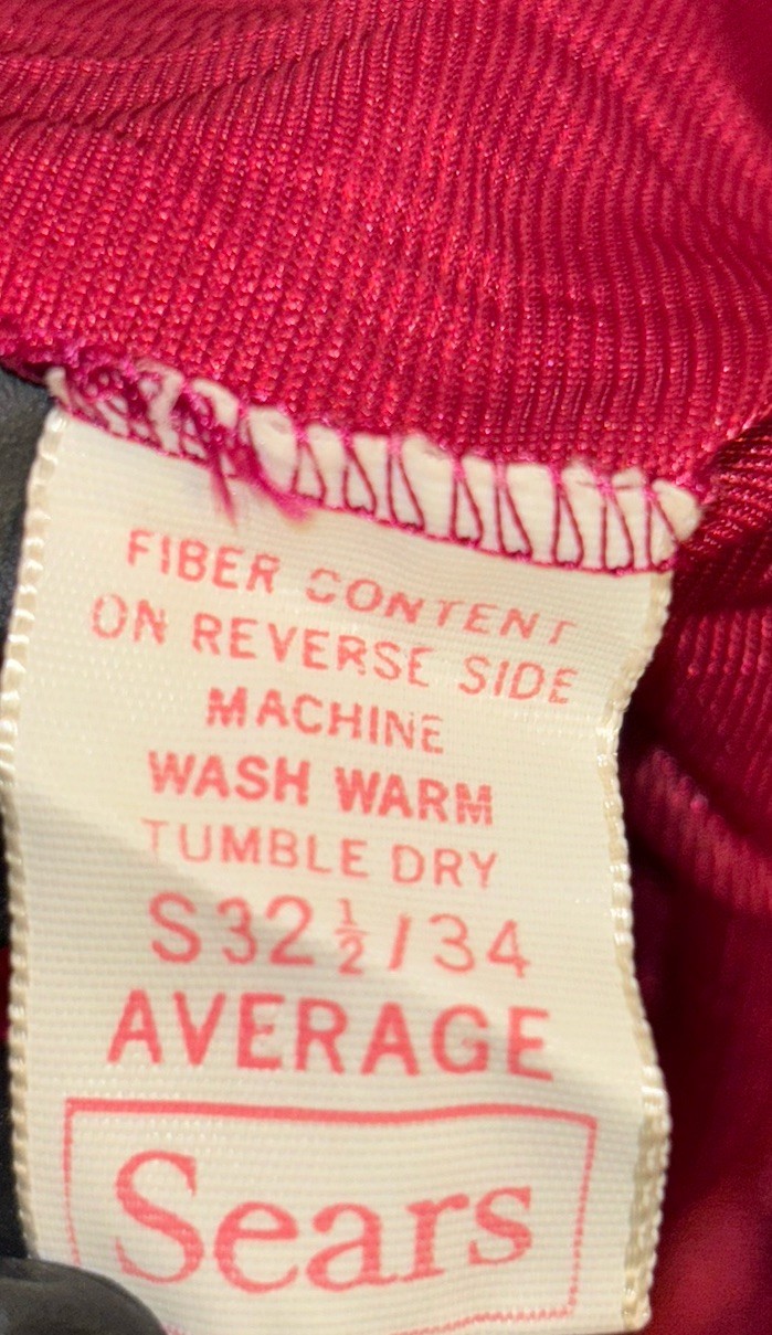 Vintage Sears Long Nylon Nightgown Lace Trim S 32/34 USA (2) Wine, Mauve