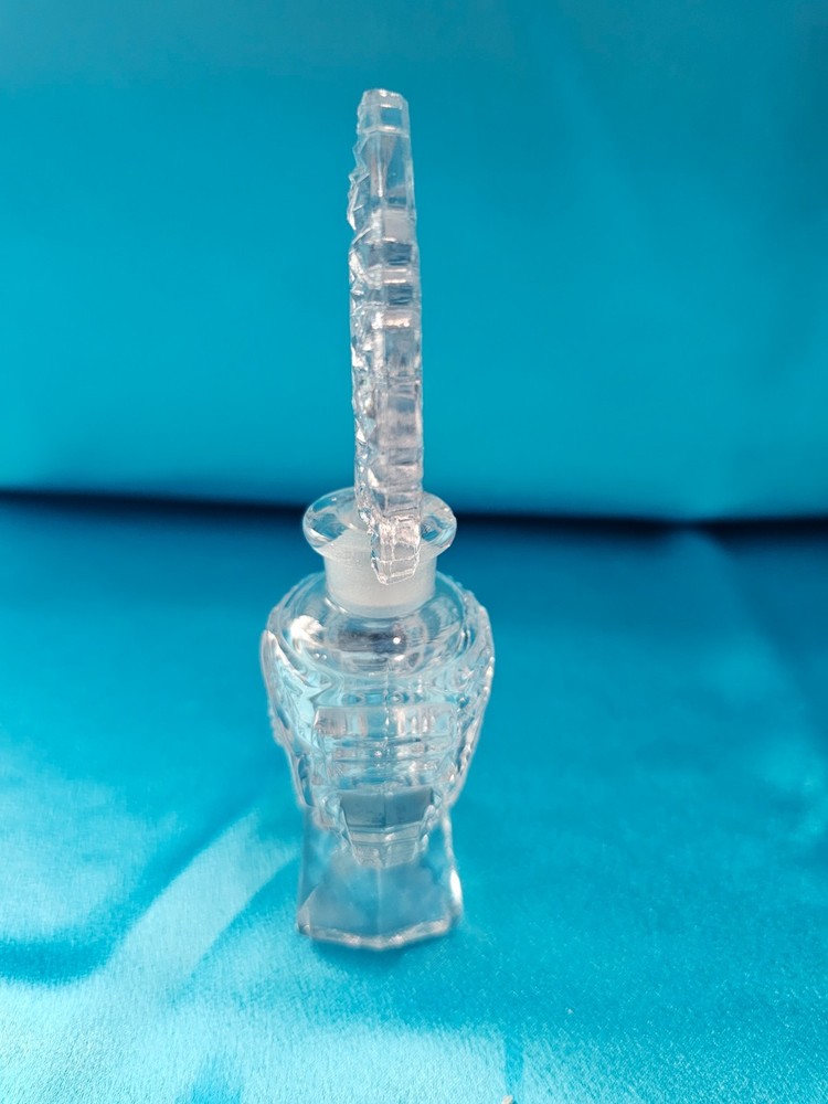 Vintage Crystal Perfume Bottle Pinwheel Pattern