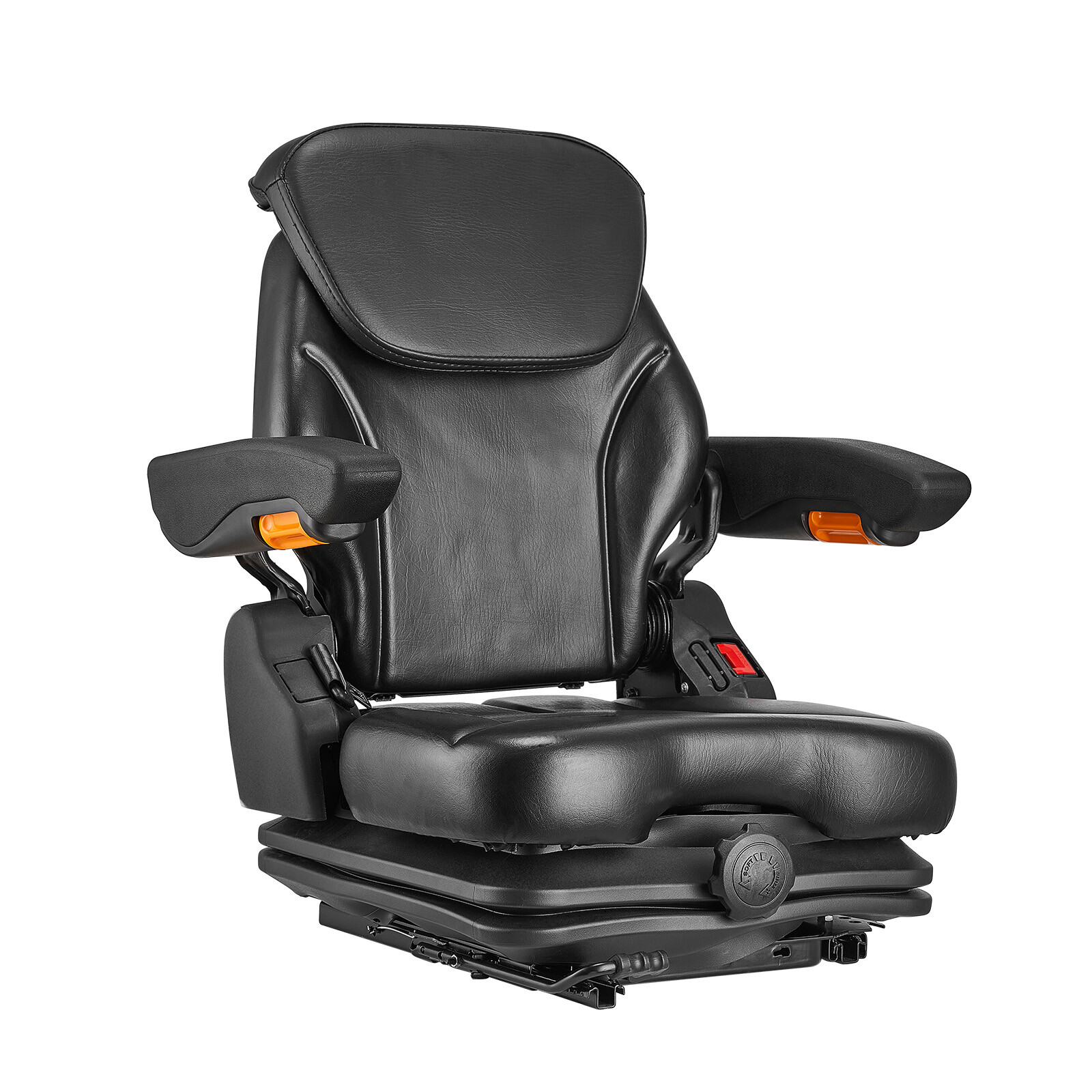 Forklift Seat Tractor Suspension Seat Fold Down Adjustable Back & Headrest