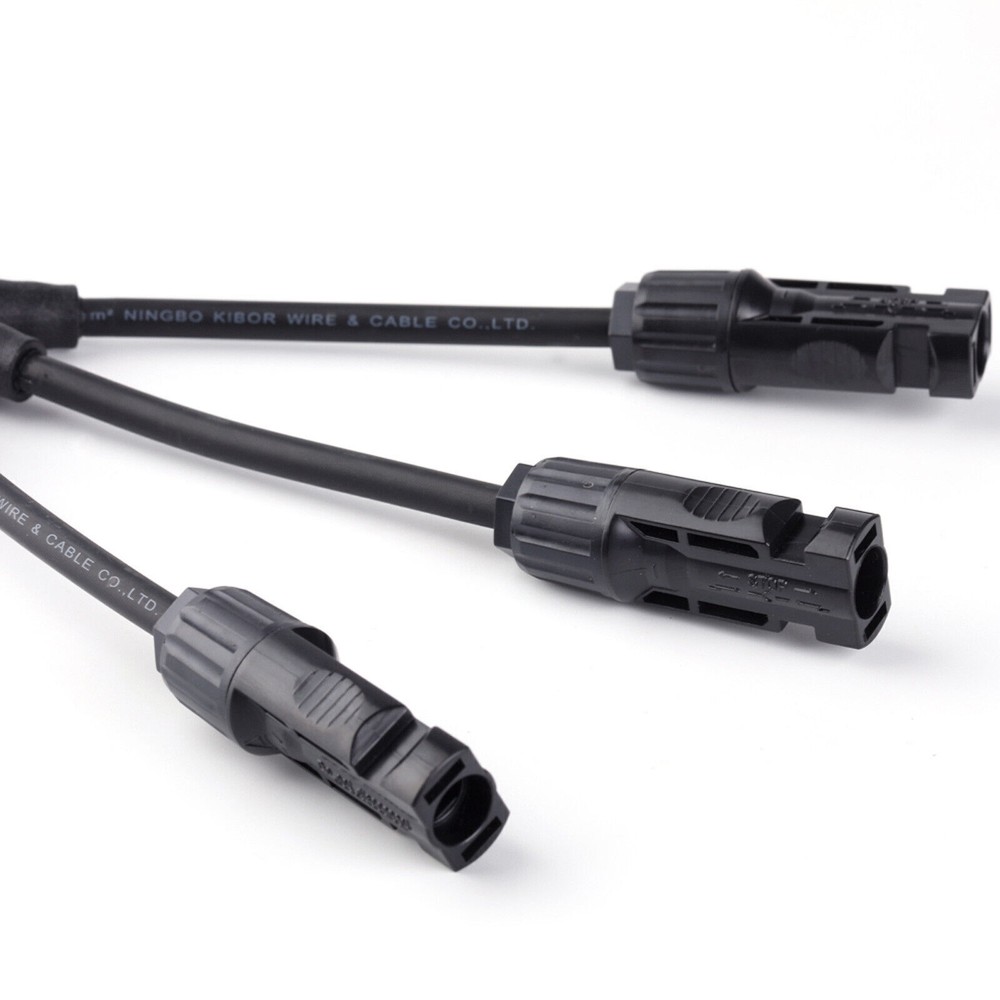 Solar Panel Y Branch Cable Connection Waterproof Adapter Connector Extension
