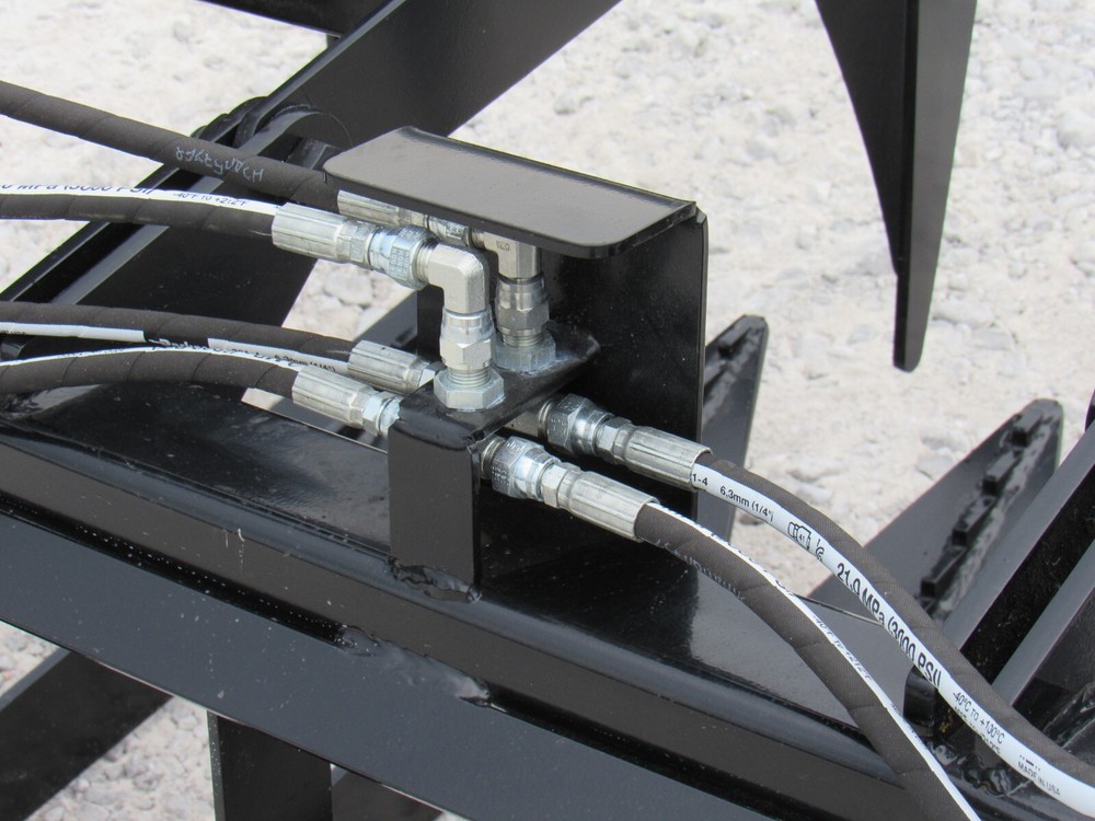 60" Root Grapple Bucket and 48" Long Pallet Forks Attachment Combo Quick Attach
