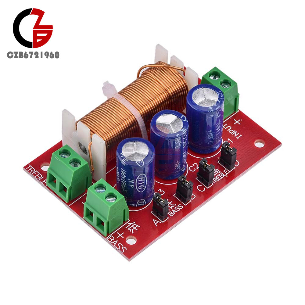 400W Adjustable 2 Way Crossover Filter Universal Audio Speaker Frequency Divider