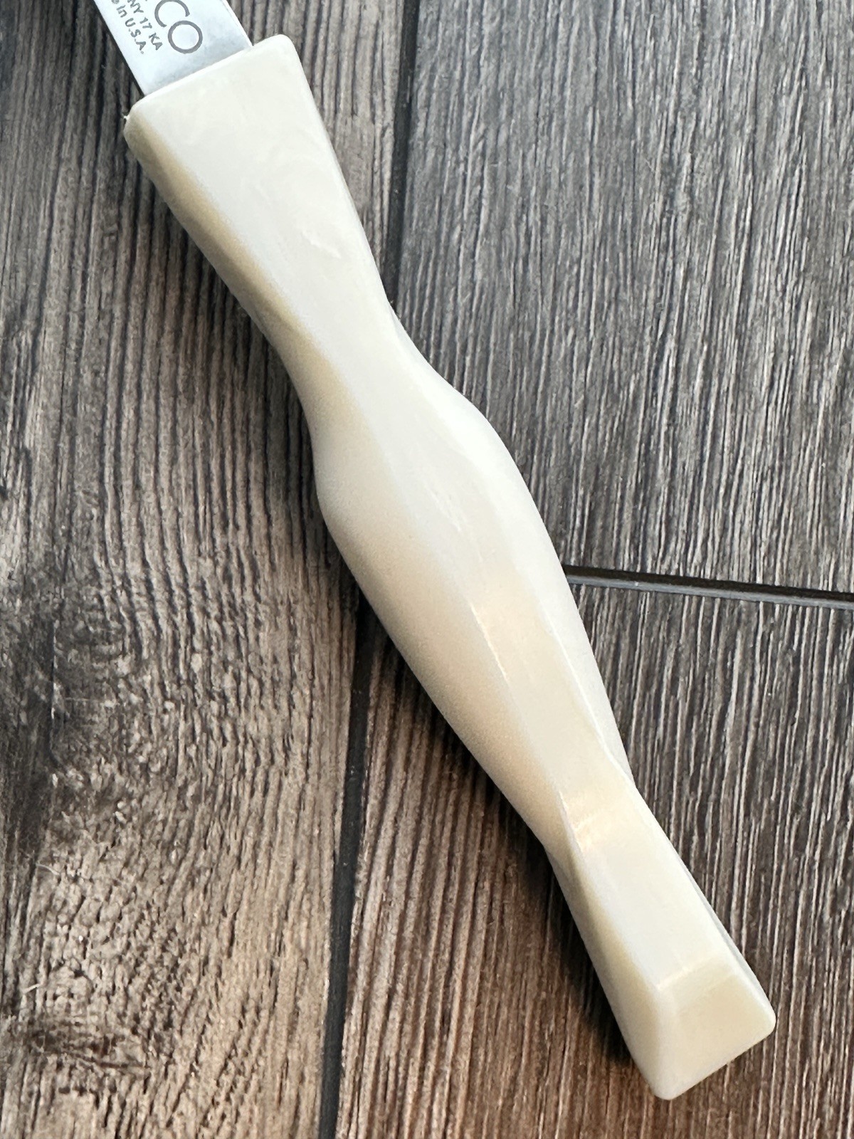 CUTCO Spatula Slotted Turner Flipper Pearl White Handle 12 inch Vintage 17 JI