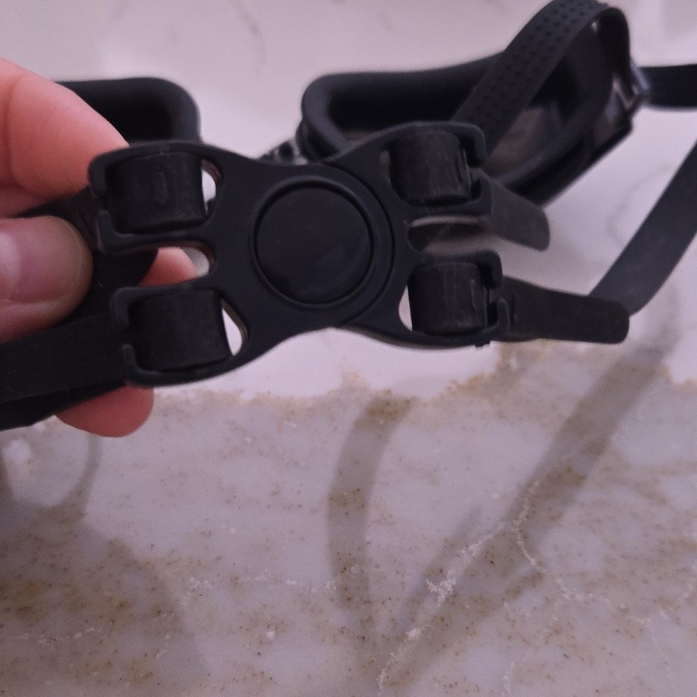 Mirrored Swimming Goggles Black Adjustable Strap