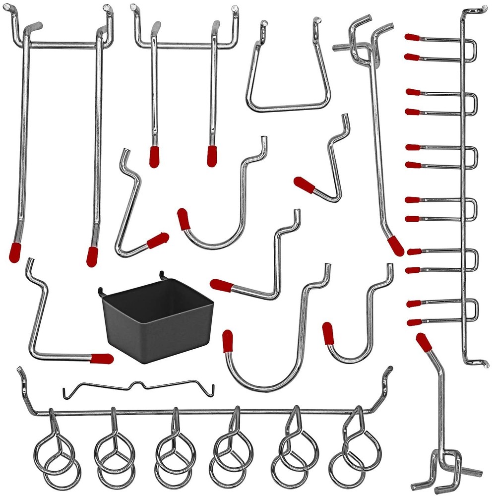 114PCS Pegboard Hooks Assortment with Bins and Peg Locks
