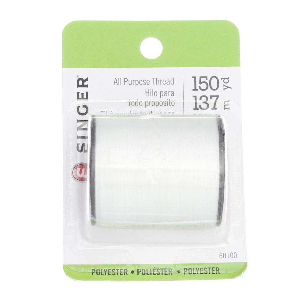 3 Pack Singer Polyester 150 Yds All Purpose Thread, White
