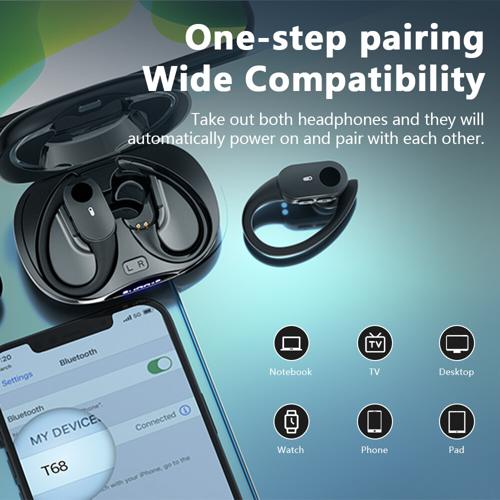 Mpow Bluetooth 5.3 Headphones True Wireless Earbuds Stereo Deep Bass Ear Buds