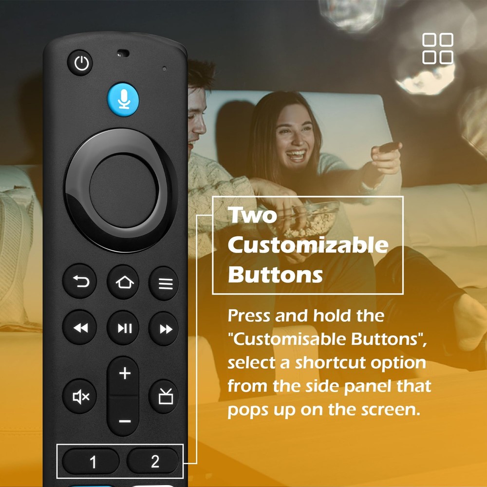 Replacement Voice Remote Control Compatible with Fire Multi color buttons