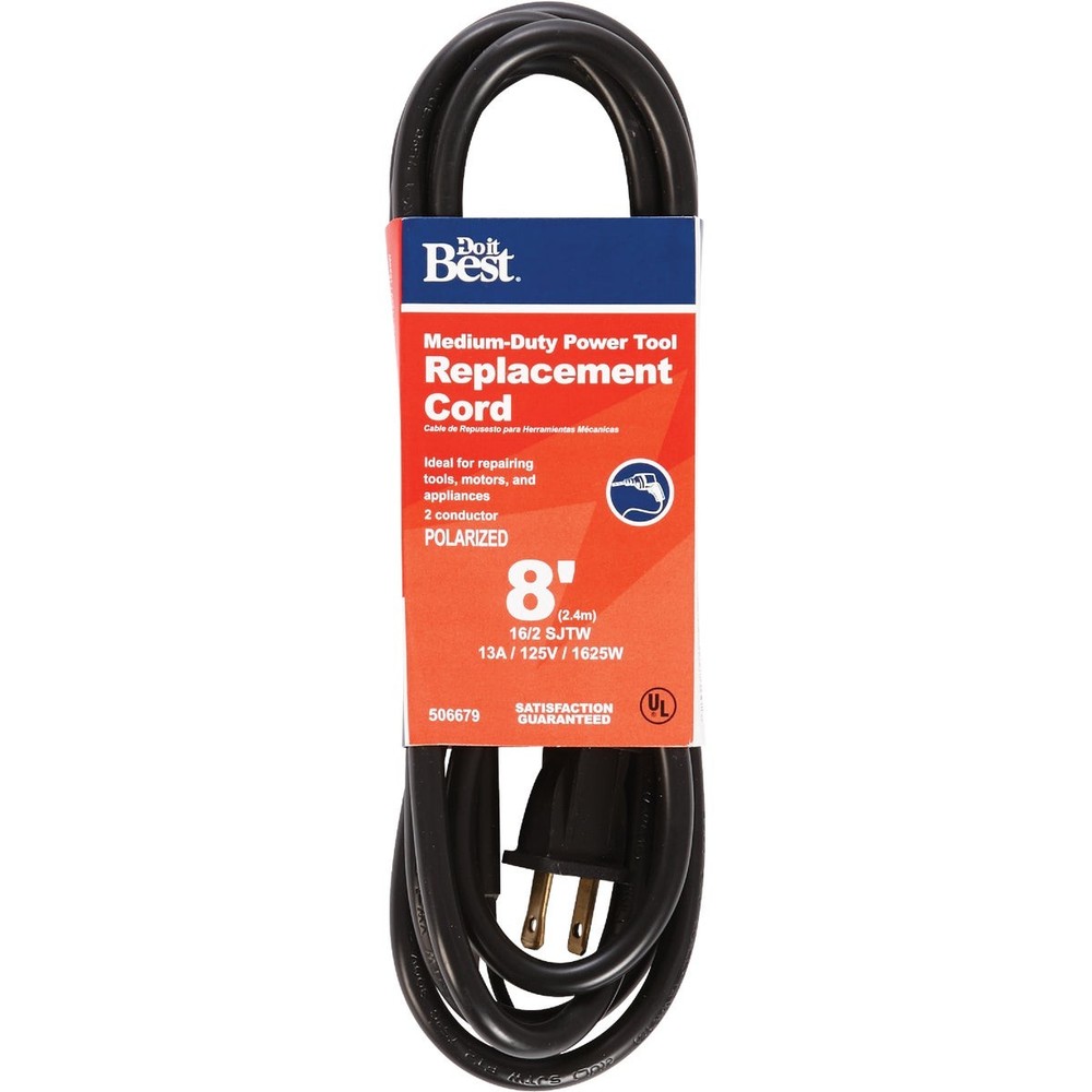 Master Electrician 8 Ft. 16/2 13A Medium-Duty Power Tool Replacement Cord Master