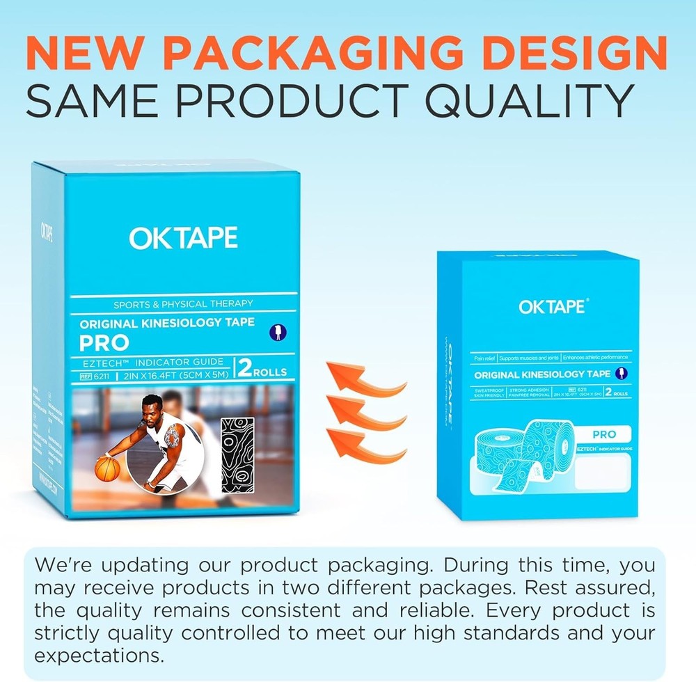 Innovative 2'' Kinesiology Tape - 16ft Rolls for Customizable Athletic Support