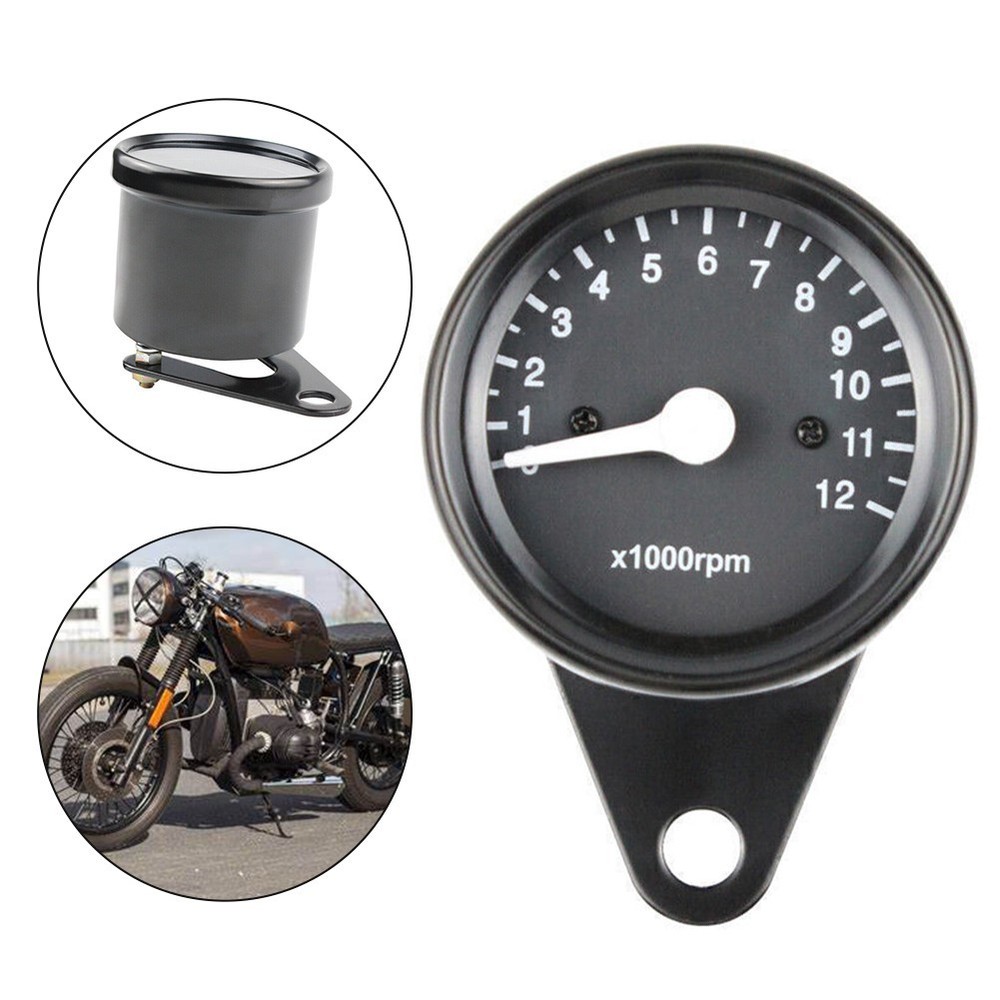 Direct-replacement Easy-installation Night Motorcycle Tachometer Backlight Black