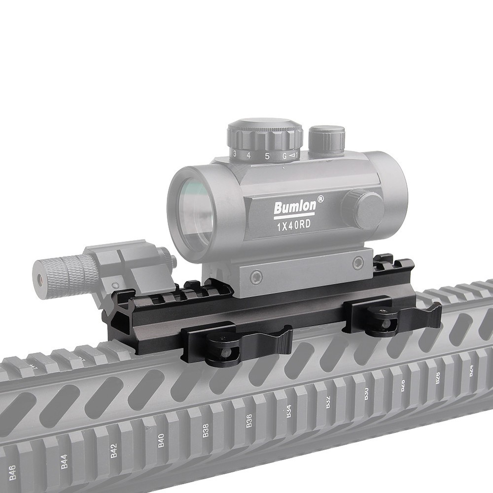 13 Slots Quick Release Offset 45 degree Scope Riser Mount Picatinny Rail 20mm