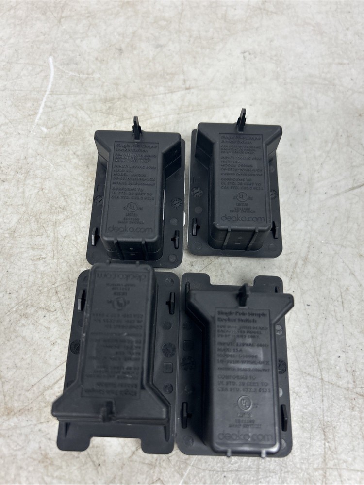 4x Deako Single Pole Simple Rocker Switch Model DS0008