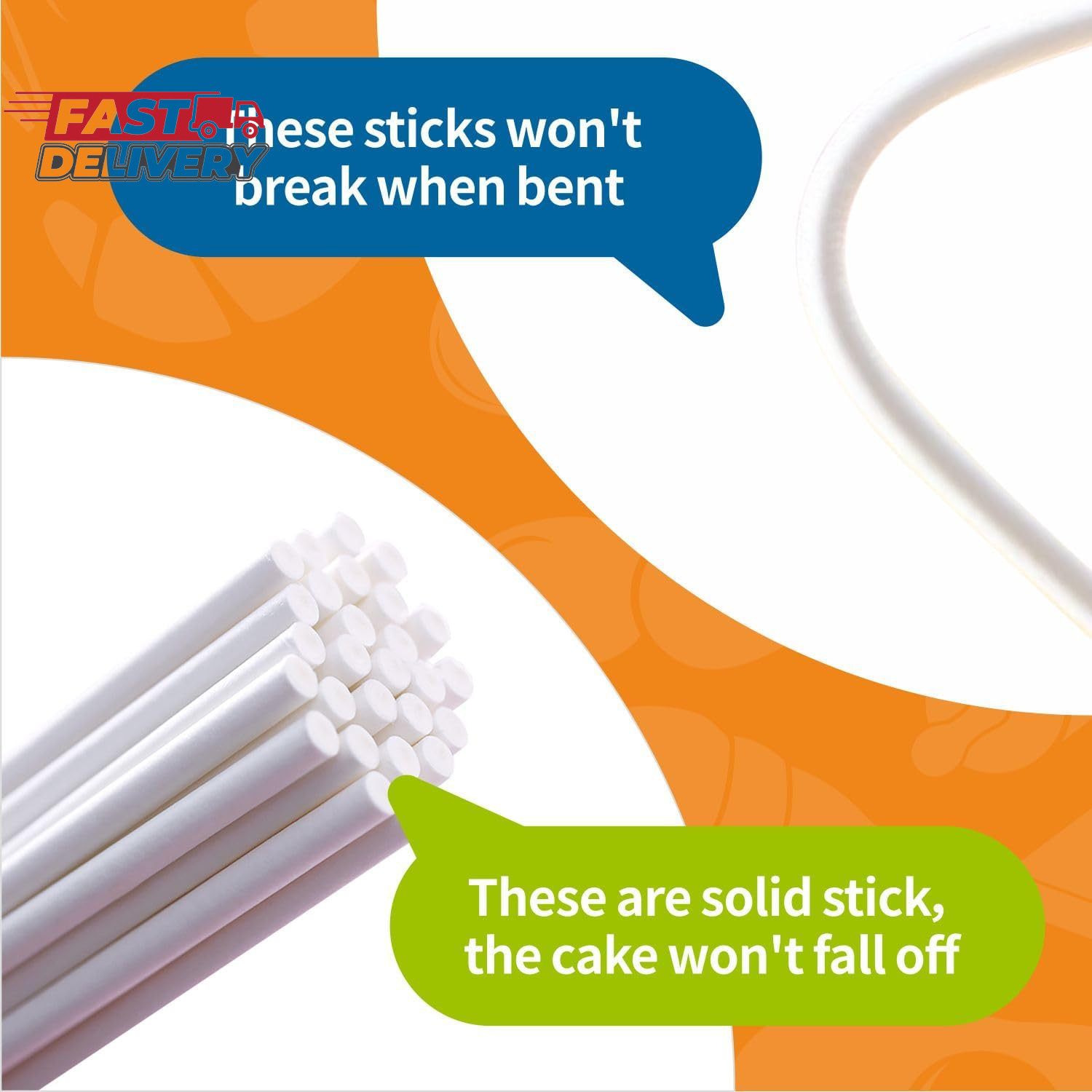 300Pcs 6 Inch(4Mm DIA) Cake Pops Sticks,Lollipop Sticks, Cake Pop Bags and Wrapp