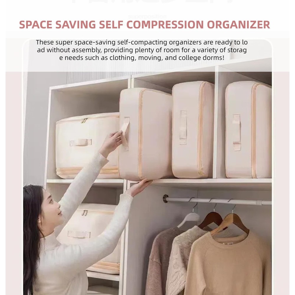 Super Space Saving Automatic Compression Storage Bag, Heavy Duty Moving Bag -...