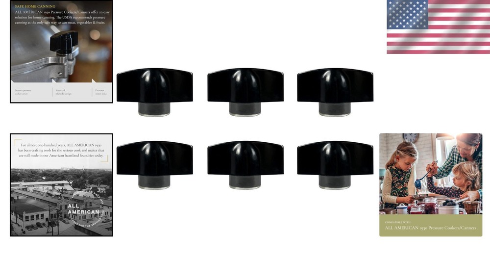Phenolic Wing Nut Pack - Pressure Cooker