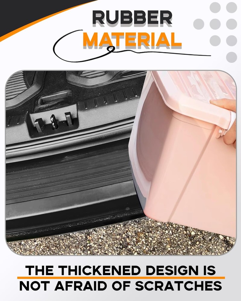 Universal 41 Car Rear Bumper Protector - Rubber Anti-Scratch Accessory