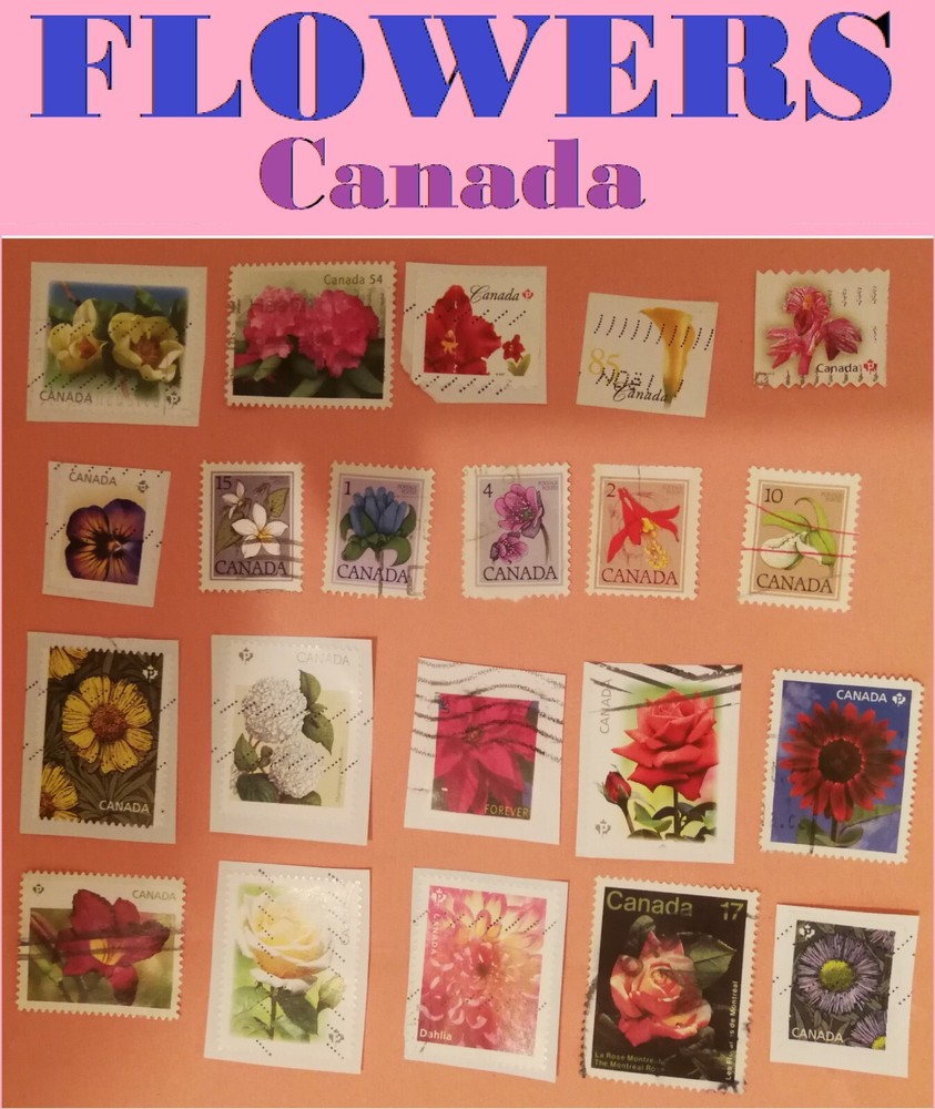 stamps FLOWERS 🌹❀✿🌷⚜💐 Canada 🍁 #03