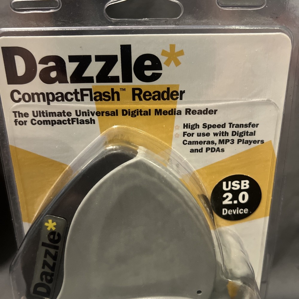 Dazzle CompactFlash Reader/Writer Digital Media Reader Software DM-8000 NEW