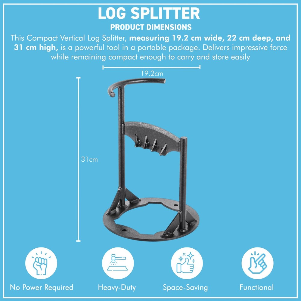 𝗖𝗔𝗦𝗧 𝗜𝗥𝗢𝗡 𝗪𝗢𝗢𝗗 𝗦𝗣𝗟𝗜𝗧𝗧𝗘𝗥 Log & Kindling Splitter