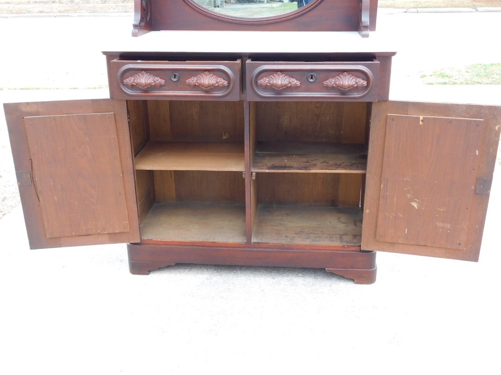 Small Victorian Walnut Sideboard/Buffet