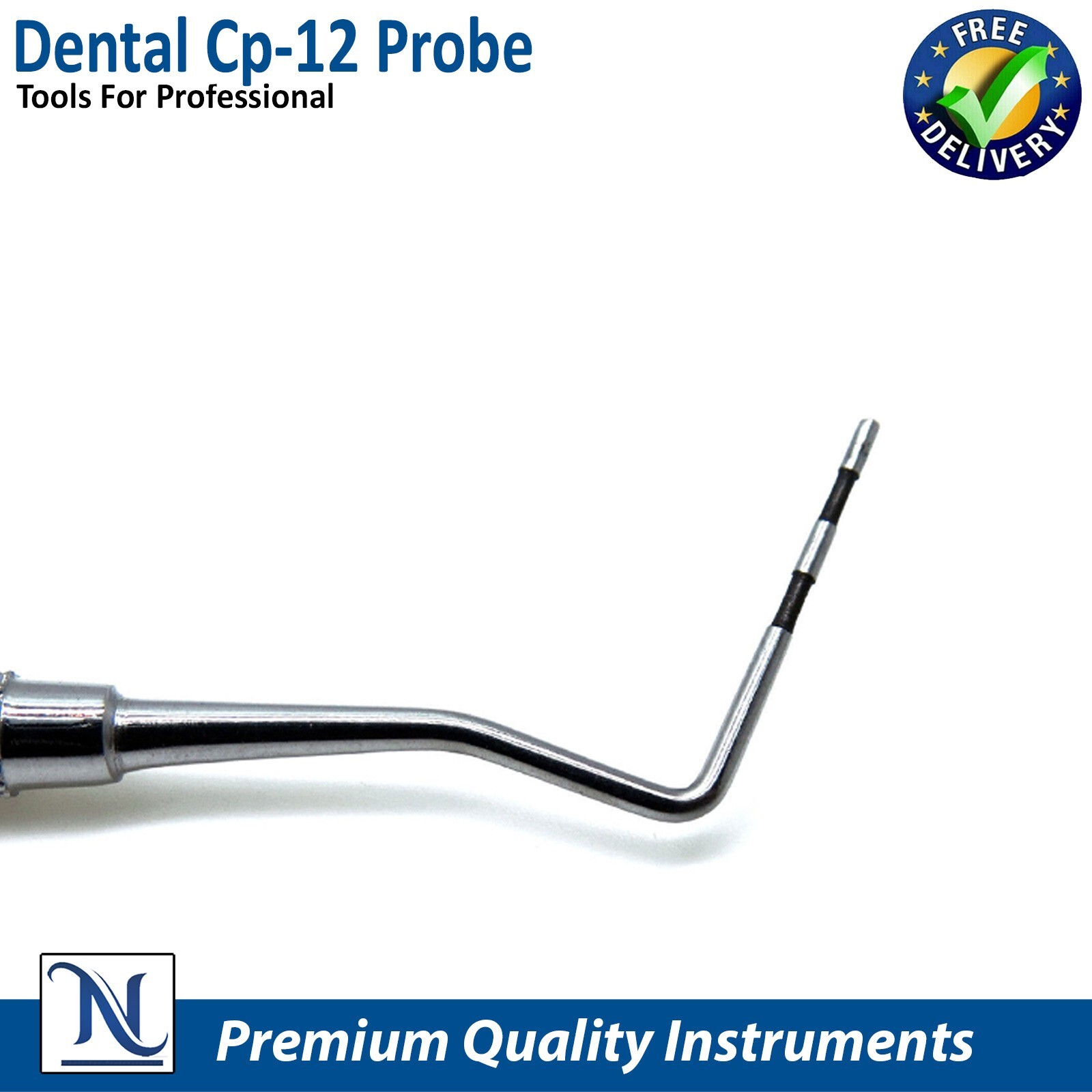 Perio CP-12 Probes 3-6-9-12m Single End Dental Diagnostic Examination Probe 5Pcs