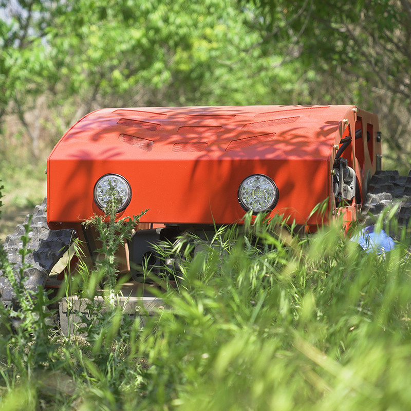 Robot lawn mower sale！Automatic remote control lawn mower Adjustable height 9HP