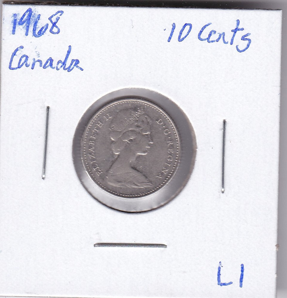 1968 Canada 10 Cents L1
