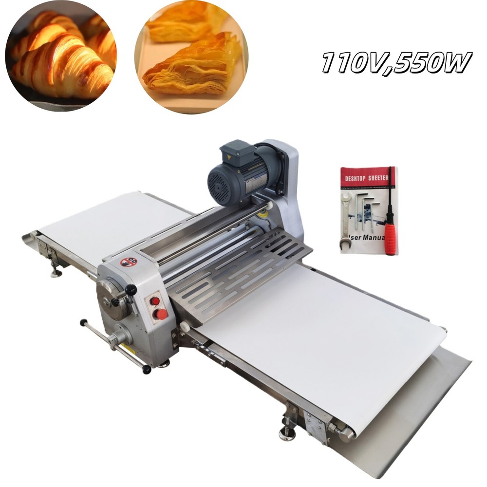 110V 550W Table Type Folding Pastry Machine Dough Sheeter 0.04"-1.26" Thickness