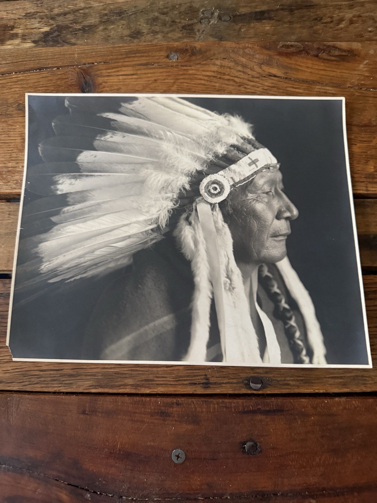 Vintage Native American Chief Portrait Photograph Cheyenne Arapaho El Reno Photo