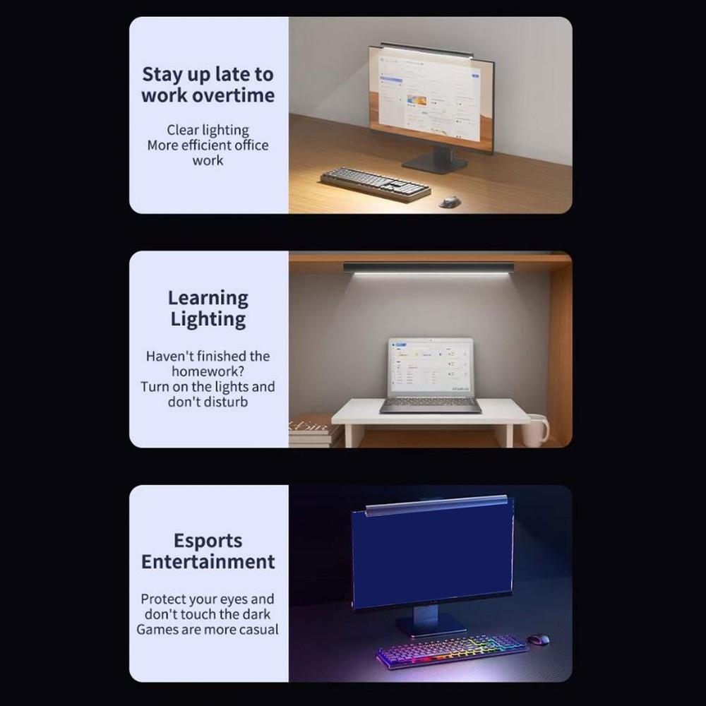 Anti Computer Screen Lamp Enhancing Work Efficiency For Prolonged Com XIJN