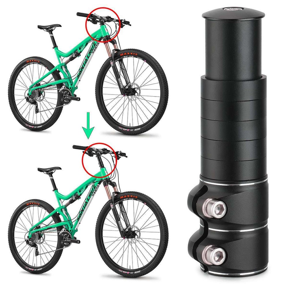 Mountain Bike Handlebar Front Fork Stem Riser Extender Extension Head Up Adaptor