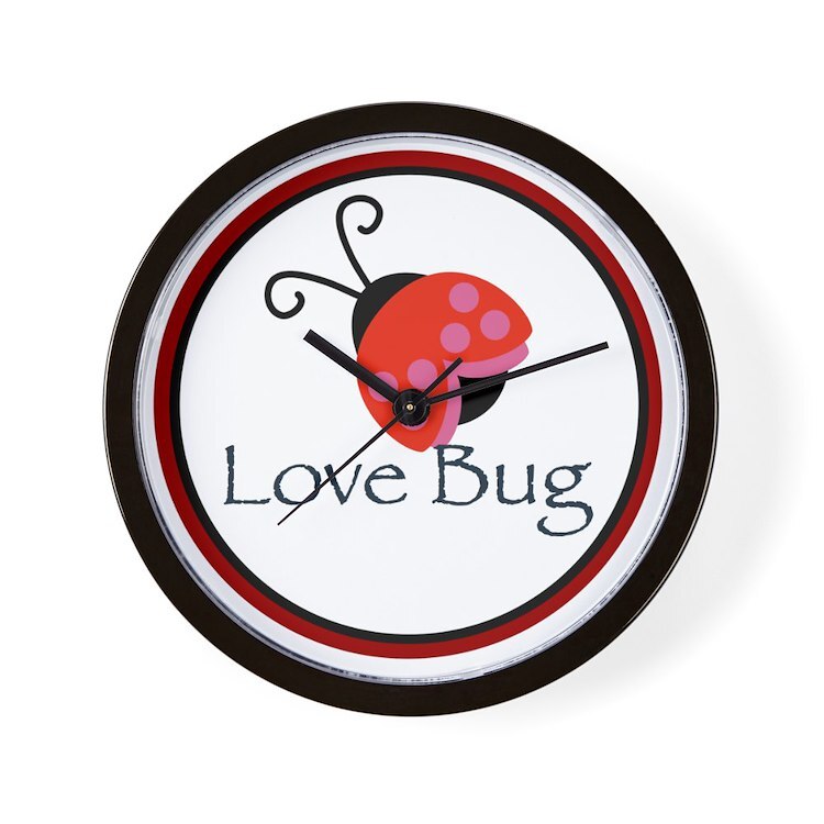 CafePress Love Bug 10" Wall Clock (1090716056)