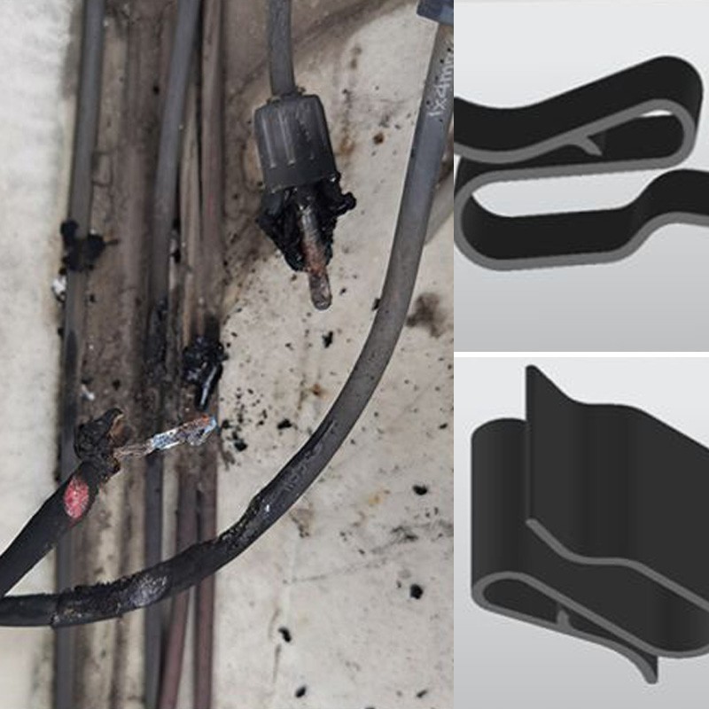 Solar Panel Clip Cable Mount Outdoor Plastic Temperature Resistant 2 Lines