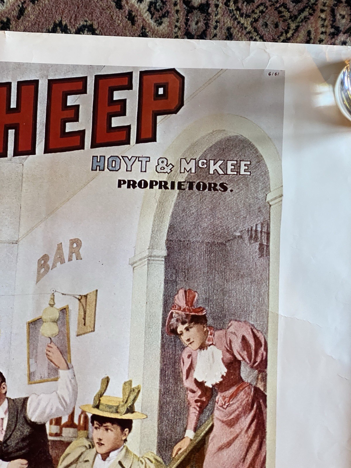 Rare 1970 Hoyt's A Black Sheep,a theatrical production Charles Hale Hoyt Poster