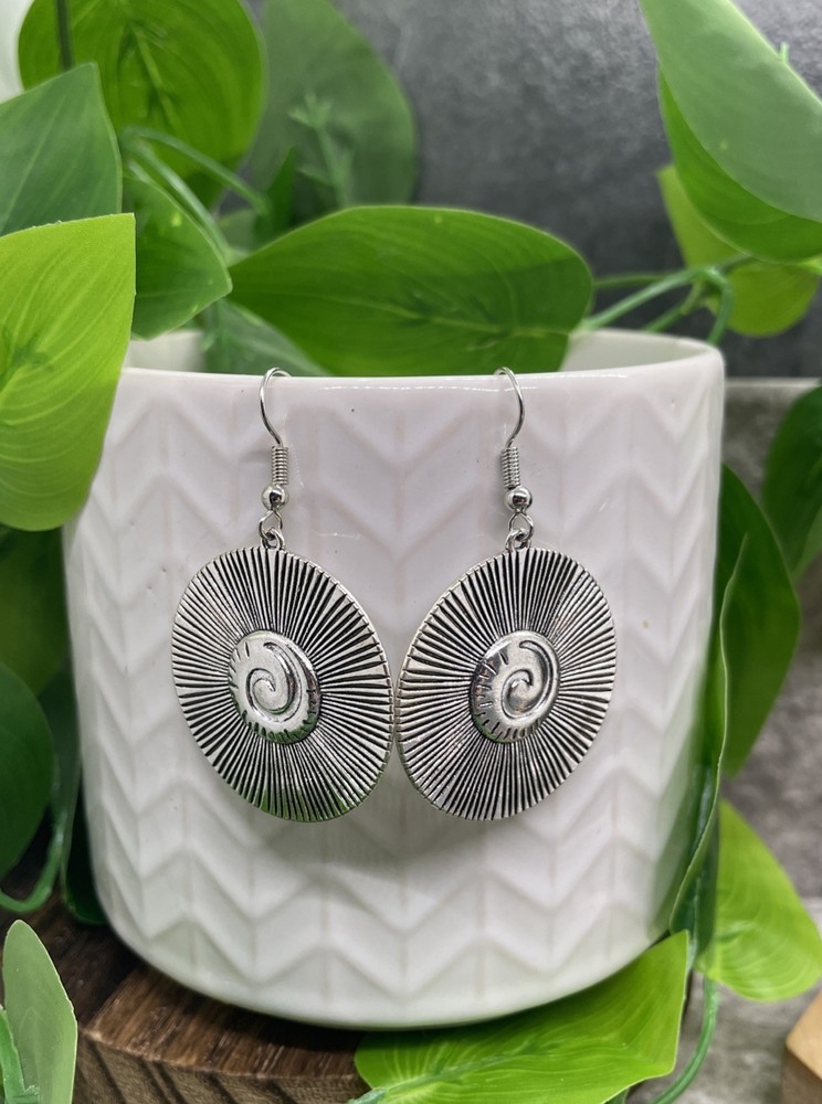 2” Earring Set Silver-tone Boho Dangle Drop New Free Ship B7152