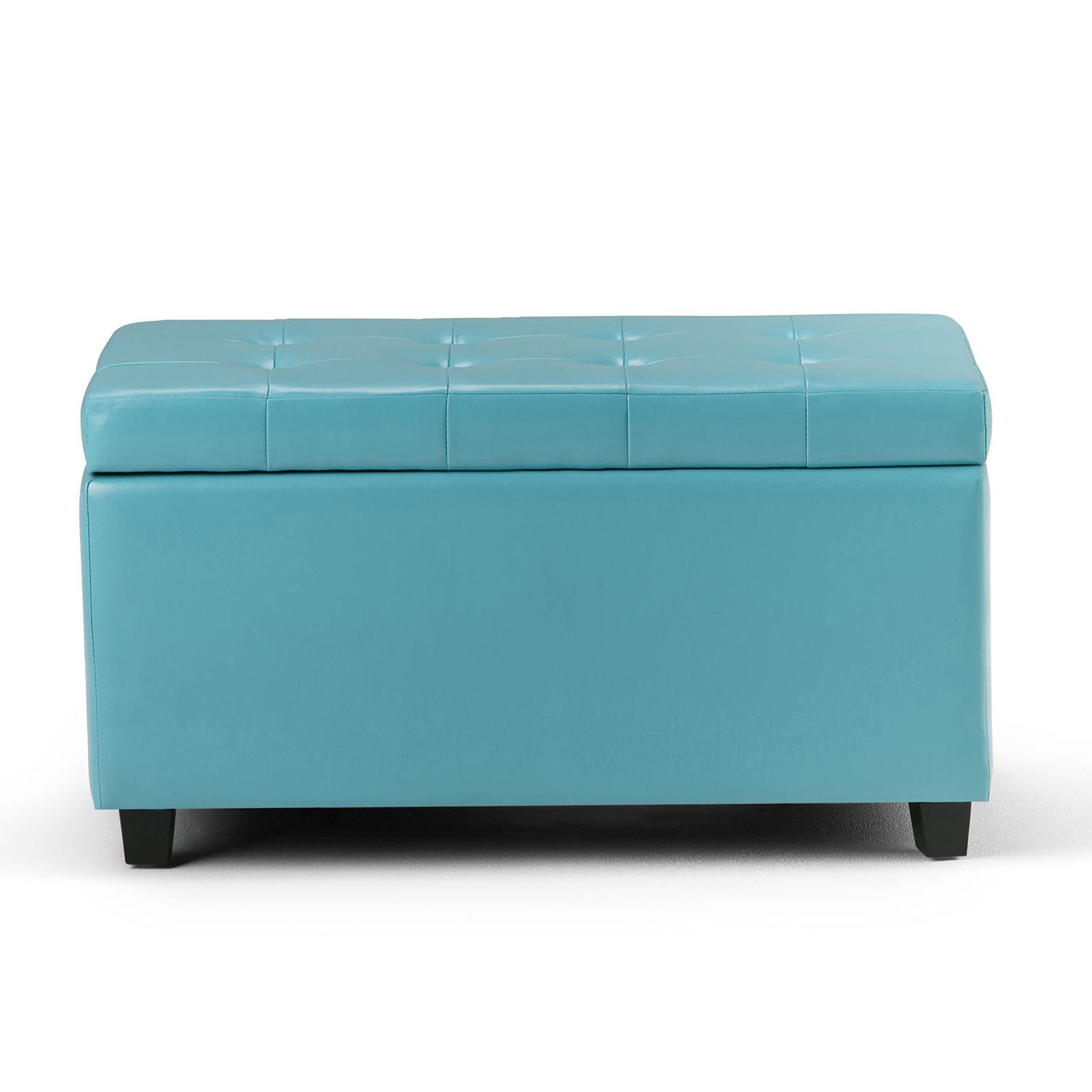 Cosmopolitan Storage Ottoman - 34 inch Wide Upholstered Vegan Leather Rectang...