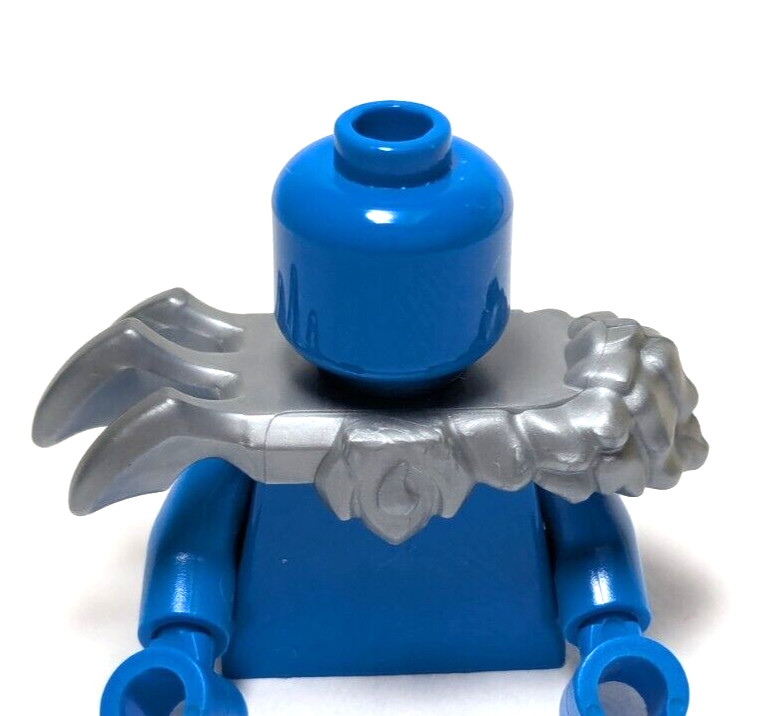 Lego - Minifigure Utensil - Silver, Shoulder Armor, Spiked