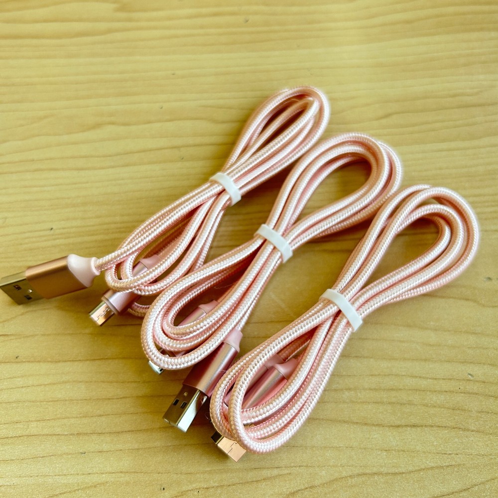 3-Pack Micro USB Fast Charger Data Sync Cable Cord Samsung LG HTC Android