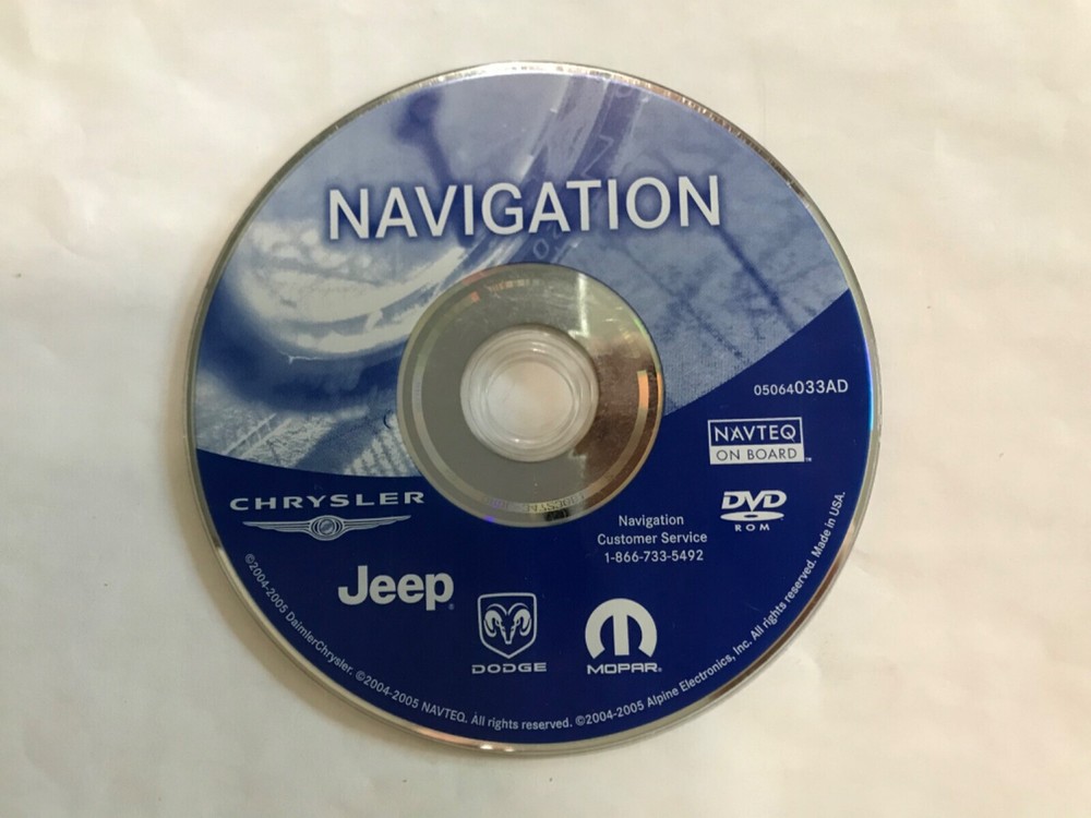 GPS Navigation Start Up Disc Mopar 05064033AB