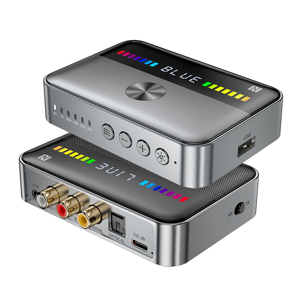 New Bluetooth Transmitter Receiver 3.5mm AUX RCA Coaxial Optical USB NFC Adapter